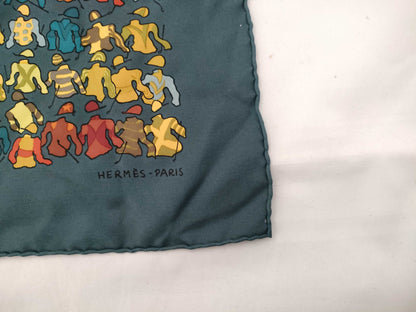 HERMES Carré HERMES Petit Carré Carré 45 Silk Scarf Jockey's Uniform Competition Uniform Navy Other Accessories