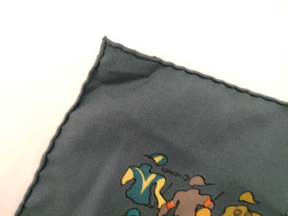 HERMES Carré HERMES Petit Carré Carré 45 Silk Scarf Jockey's Uniform Competition Uniform Navy Other Accessories