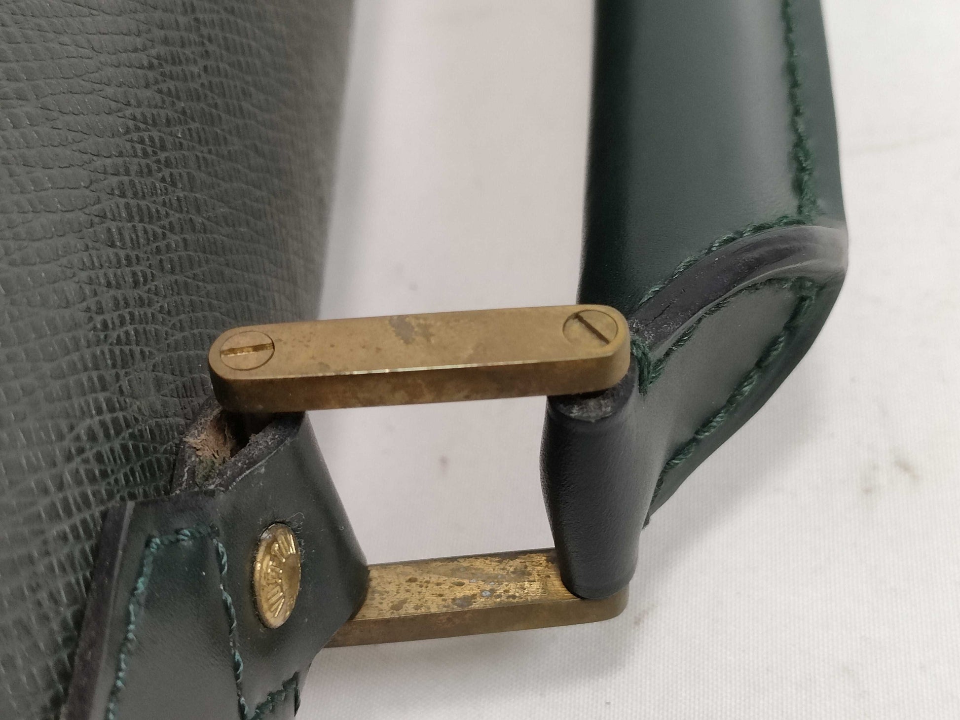 LOUIS VUITTON Taiga GUCCI Bamboo Backpack 003 1705 Black W21cm Bag