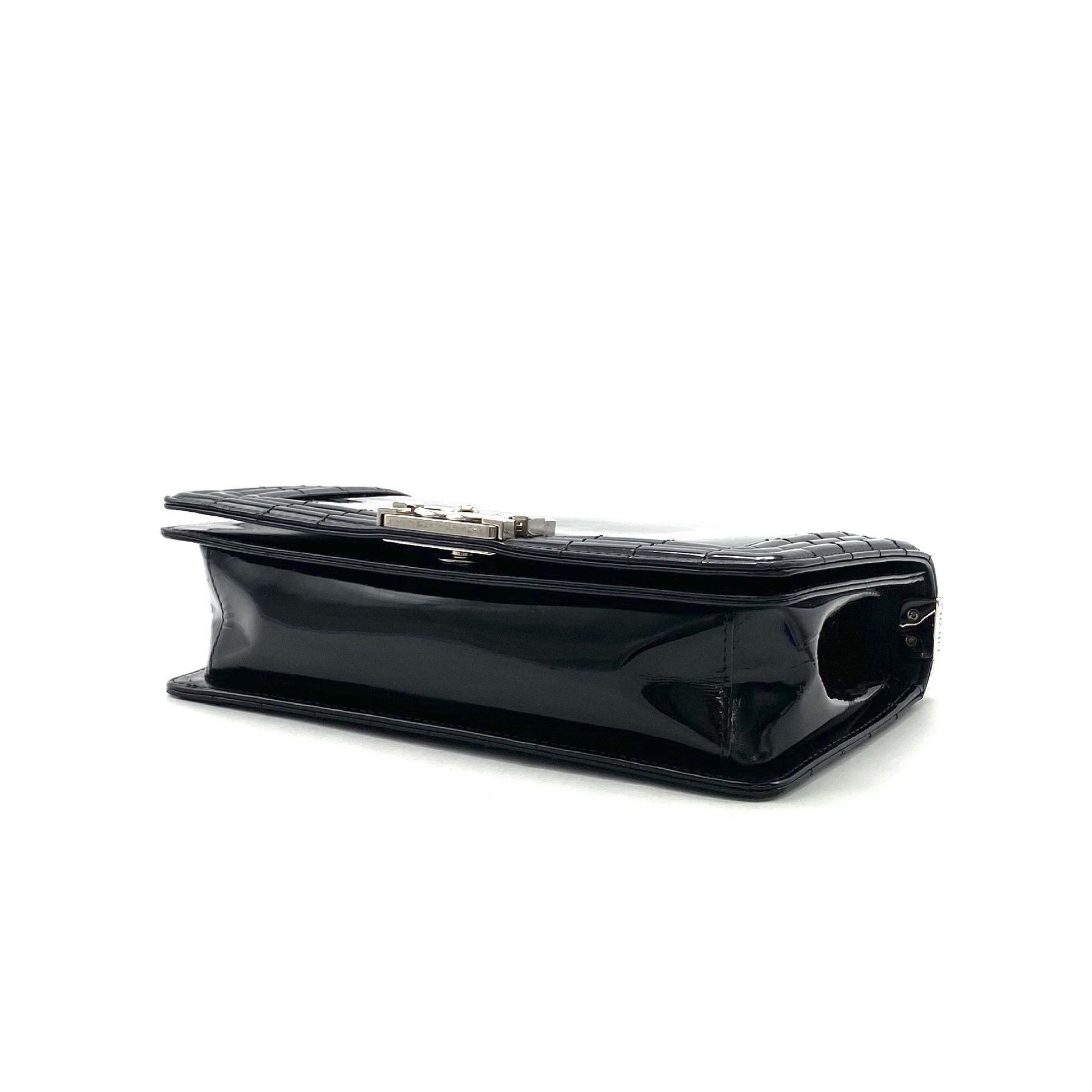 CHANEL Boy Chanel Patent Leather Chain Shoulder Bag