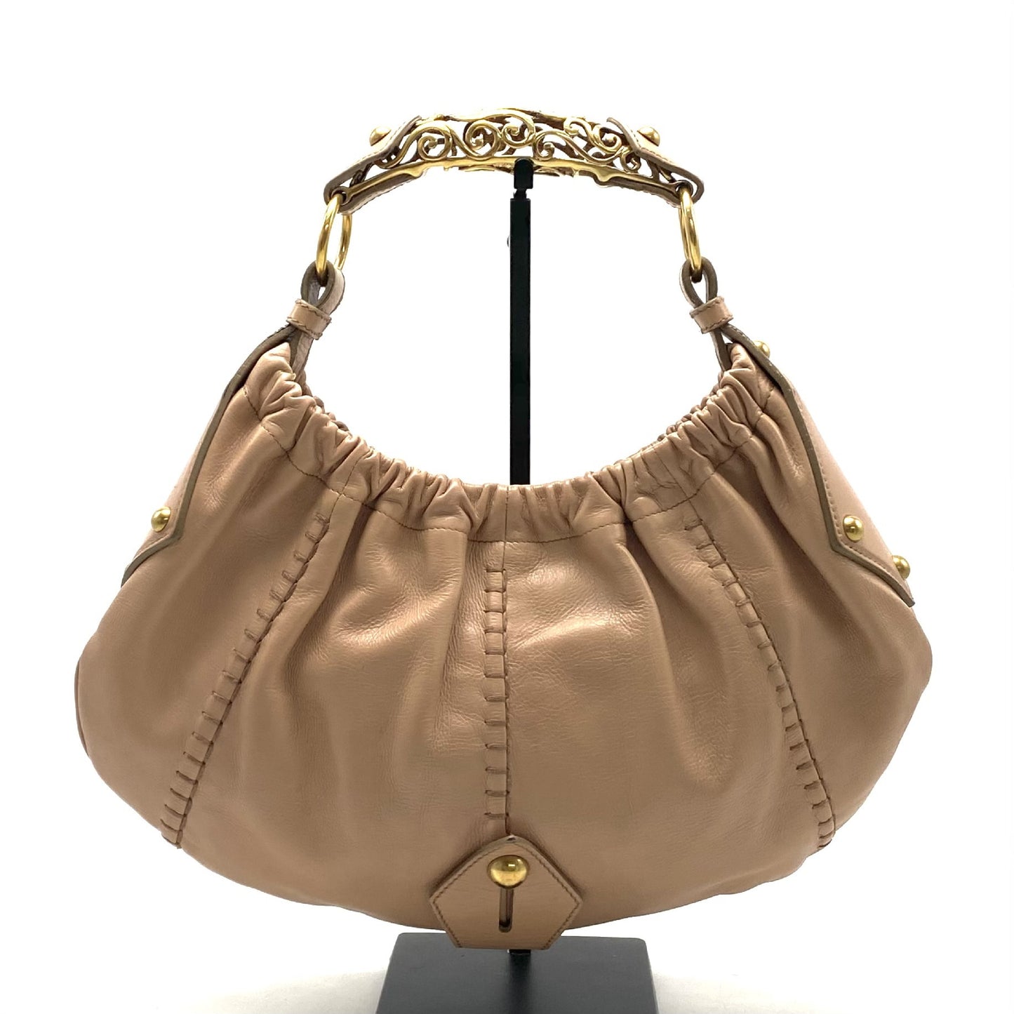 Yves Saint Laurent Mombasa Leather One-Shoulder Bag with Pouch