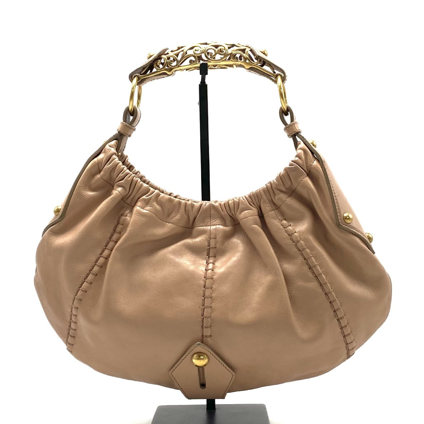 Yves Saint Laurent Mombasa Leather One-Shoulder Bag with Pouch