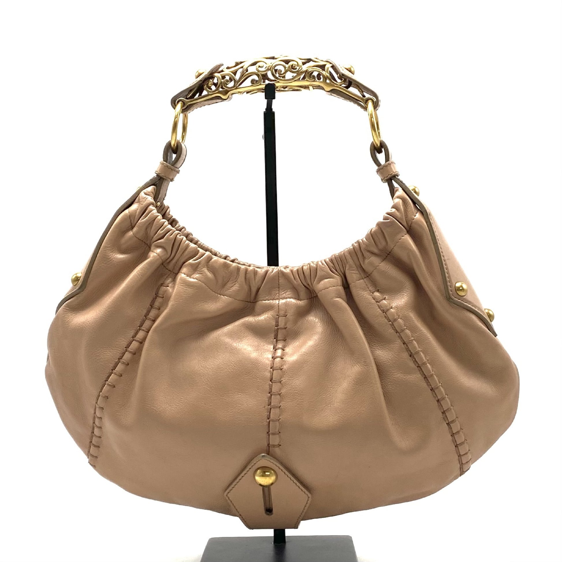 Yves Saint Laurent Mombasa Leather One-Shoulder Bag with Pouch