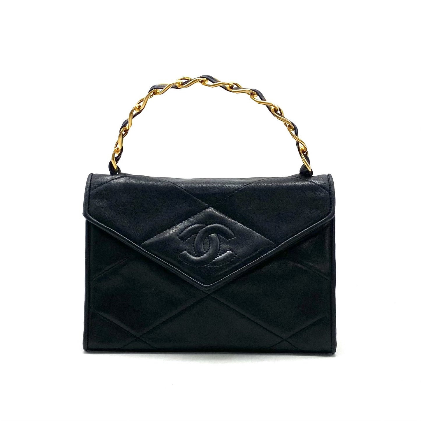 CHANEL CHANEL Matelasse Coco Mark Lambskin Top Handbag