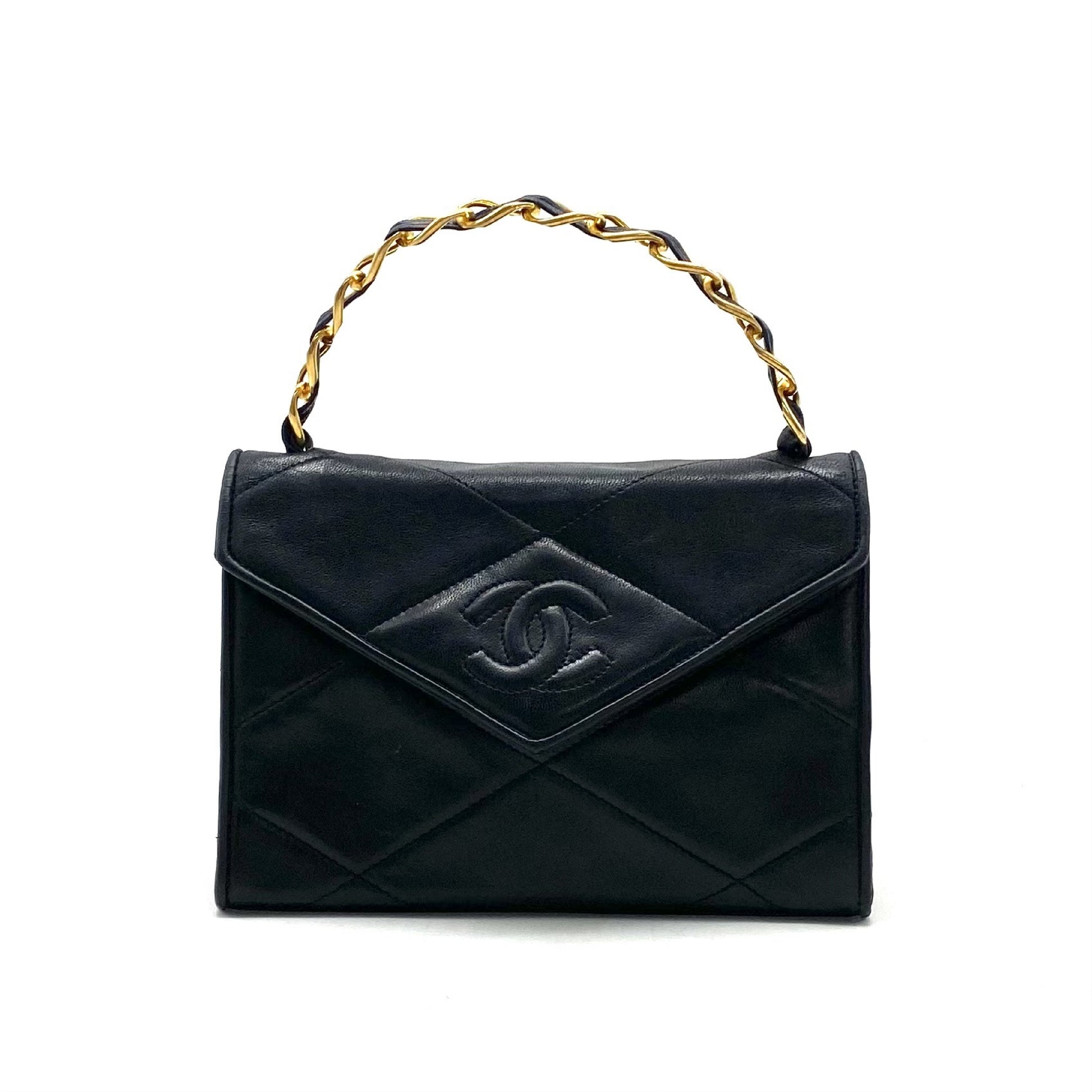 CHANEL CHANEL Matelasse Coco Mark Lambskin Top Handbag