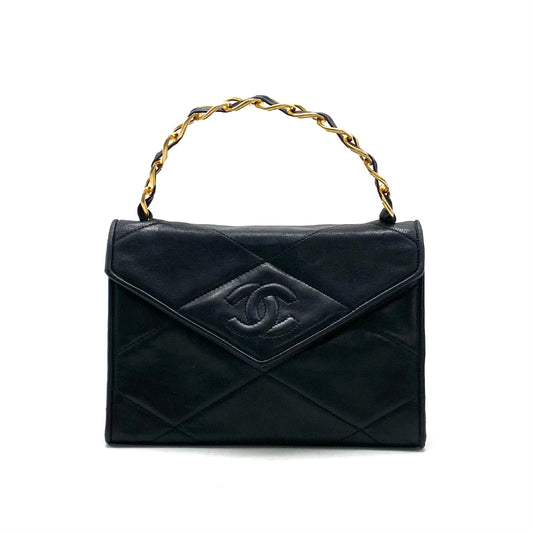 CHANEL CHANEL Matelasse Coco Mark Lambskin Top Handbag