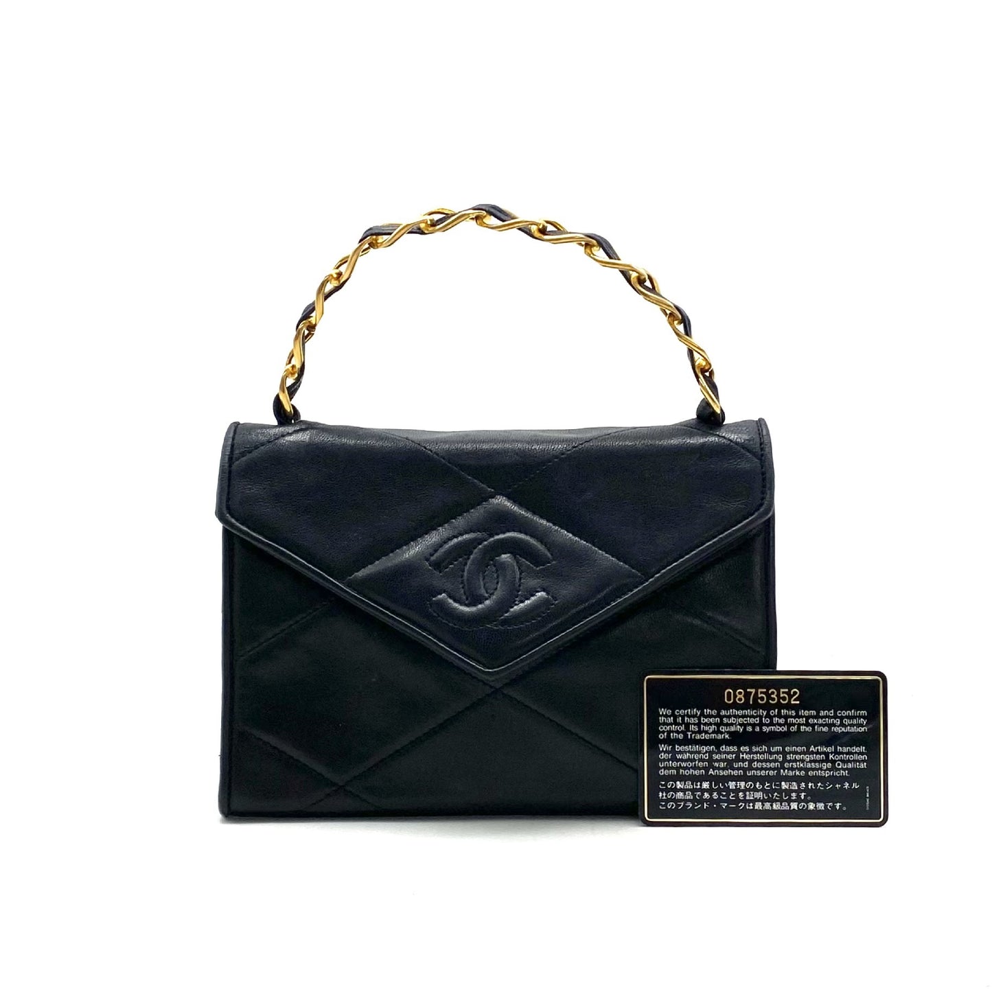 CHANEL CHANEL Matelasse Coco Mark Lambskin Top Handbag
