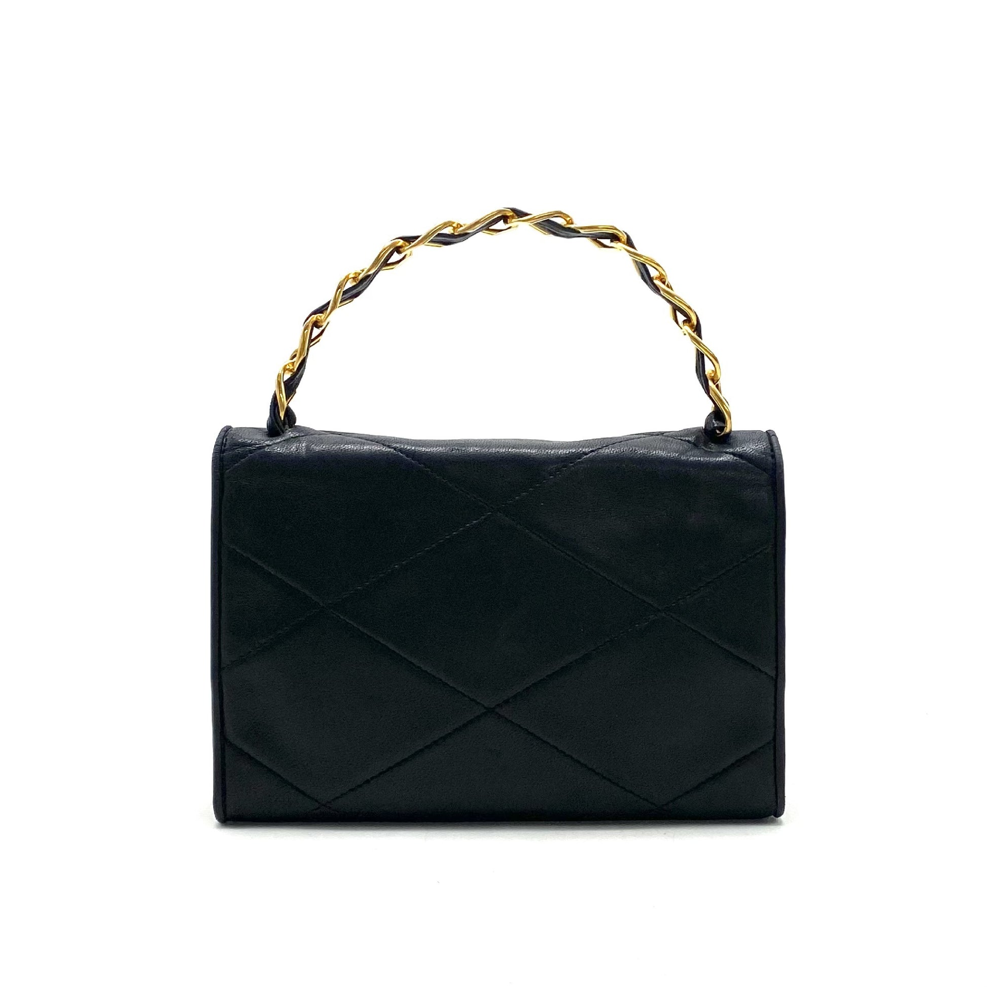 CHANEL CHANEL Matelasse Coco Mark Lambskin Top Handbag