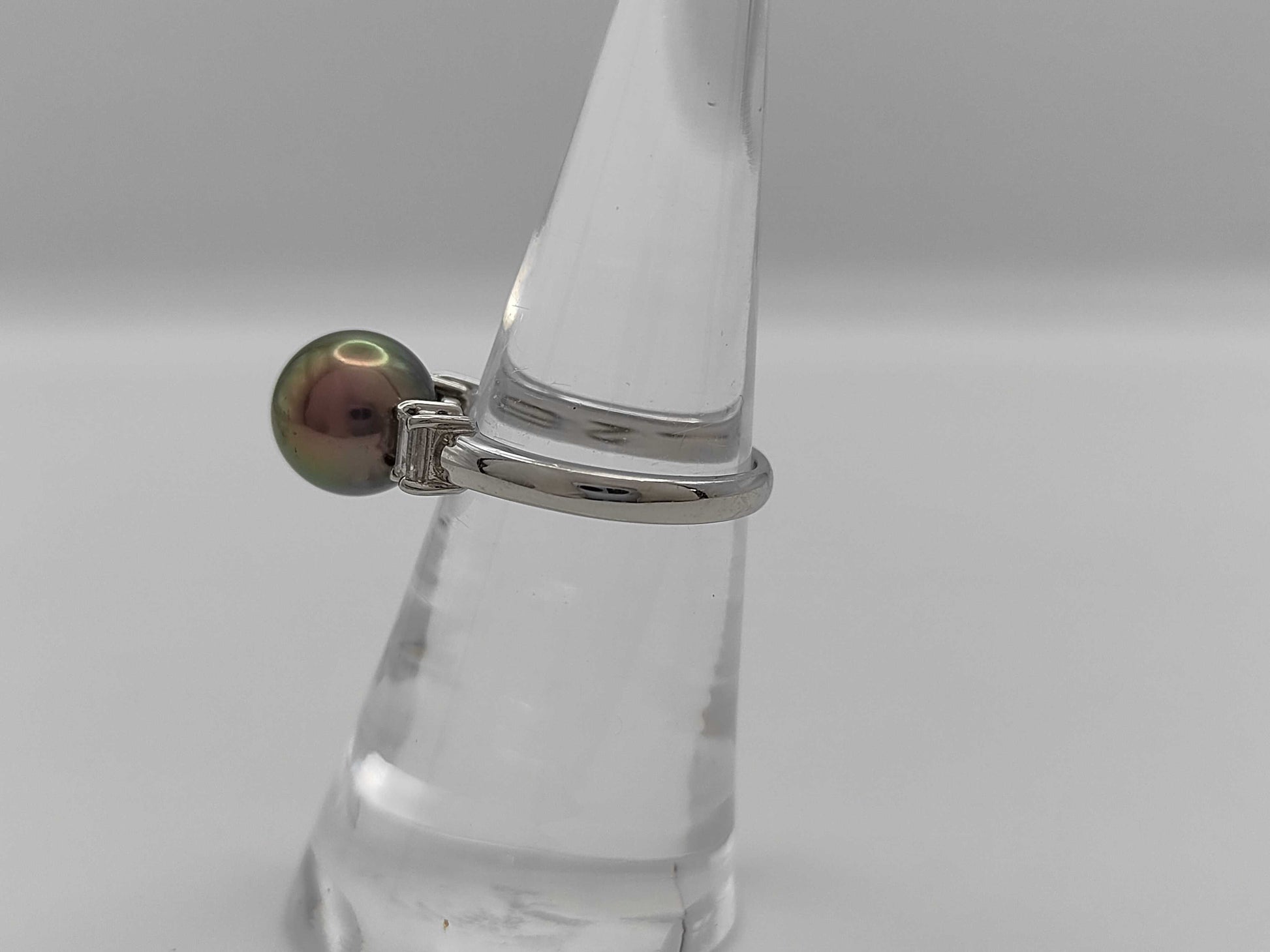 TASAKI Pearl Ring, Diameter 9.0mm, D0.26ct, Pt900, 5.0g 