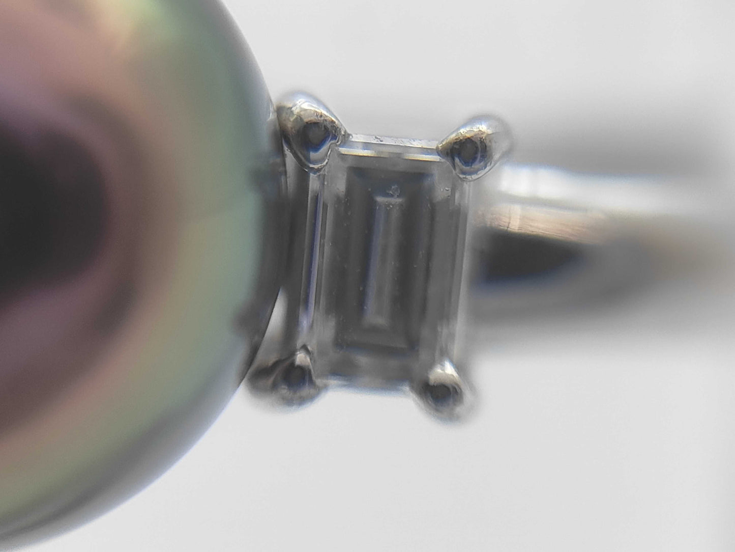 TASAKI Pearl Ring, Diameter 9.0mm, D0.26ct, Pt900, 5.0g 