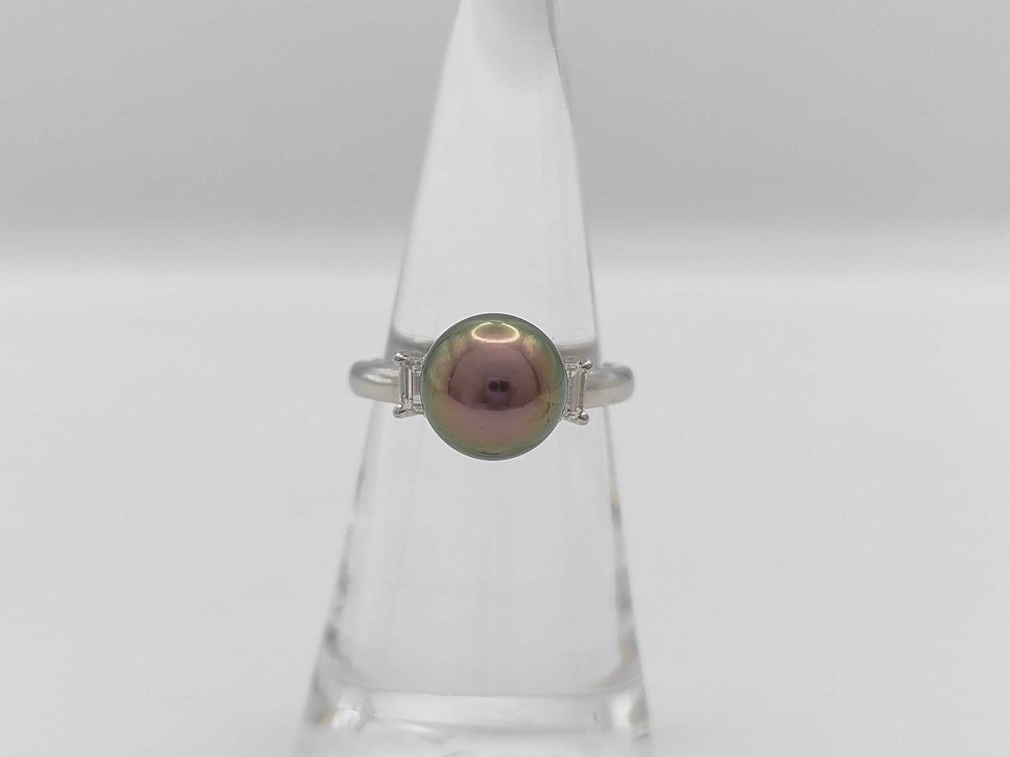 TASAKI Pearl Ring, Diameter 9.0mm, D0.26ct, Pt900, 5.0g 