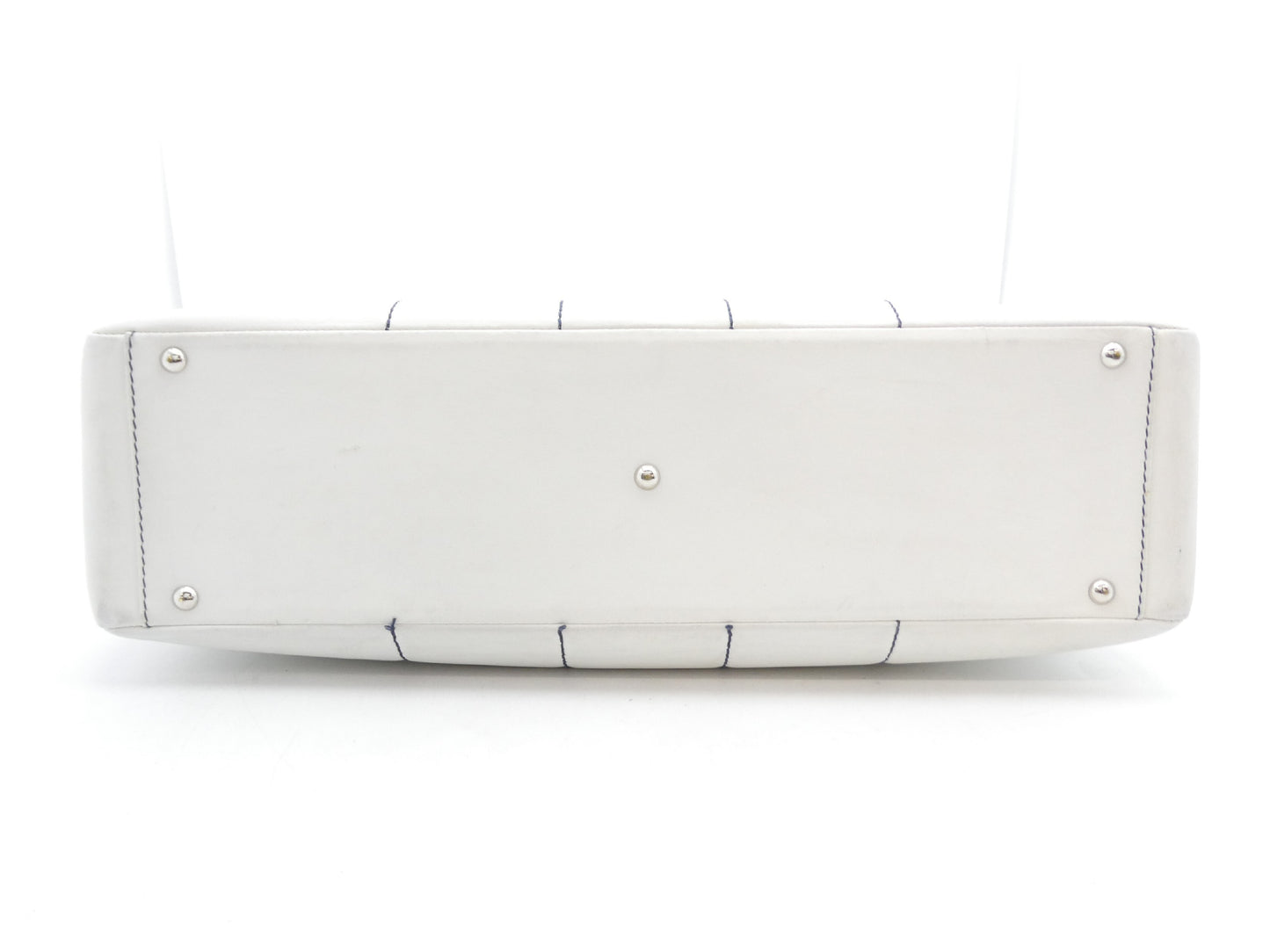 CHANEL Chocolate Bar Coco Mark Leather Chain Tote Bag