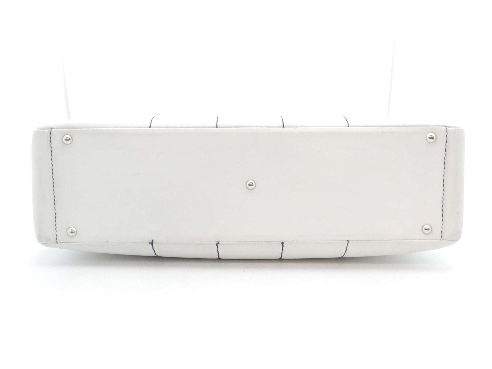 CHANEL Chocolate Bar Coco Mark Leather Chain Tote Bag