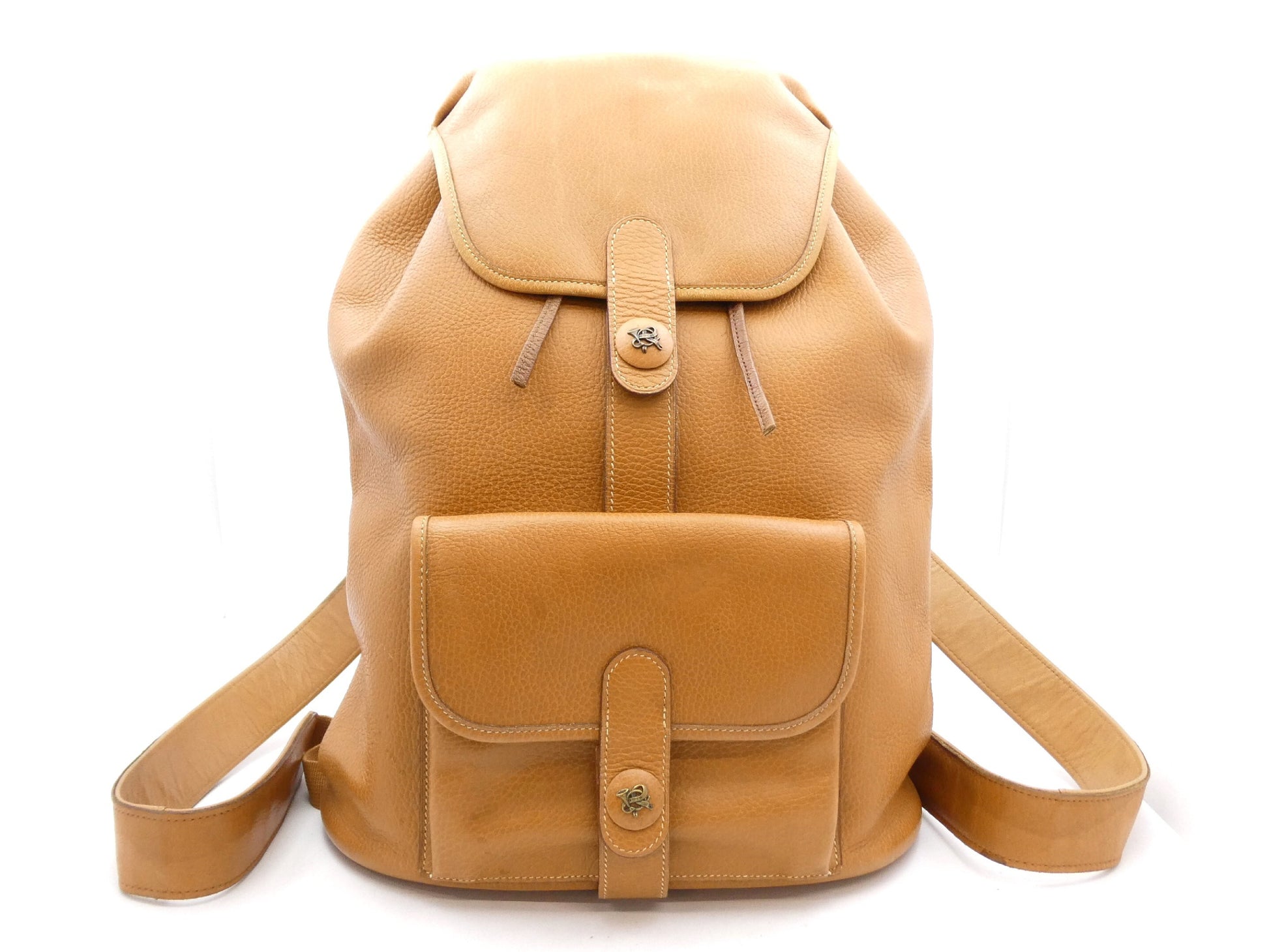 HERMES Leather Vintage Backpack with OW Stamp