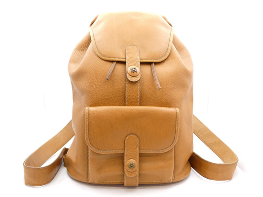 HERMES Leather Vintage Backpack with OW Stamp