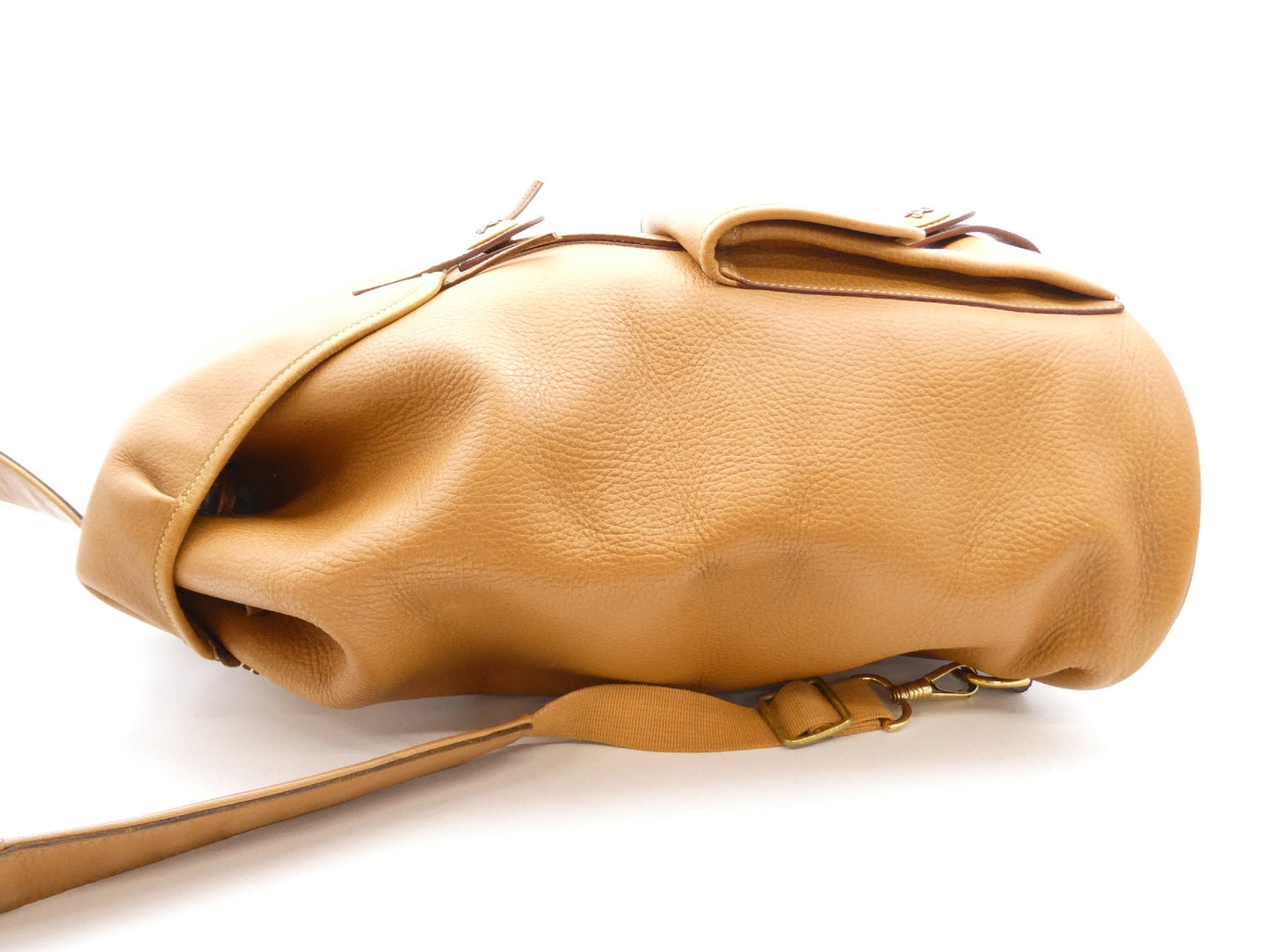 HERMES Leather Vintage Backpack with OW Stamp