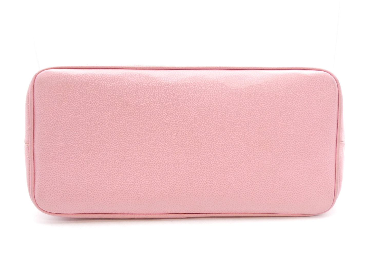 CHANEL Caviar Skin Reproduction Tote Bag with Coco Mark