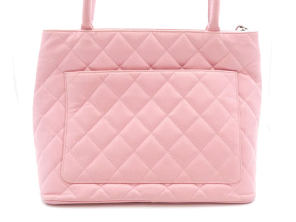 CHANEL Caviar Skin Reproduction Tote Bag with Coco Mark