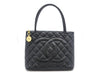 CHANEL Caviar Skin Reproduction Tote Bag with Coco Mark