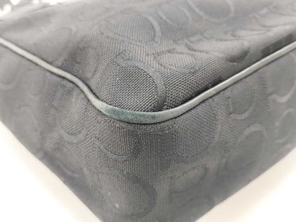 Salvatore Ferragamo Gancini canvas and leather shoulder bag tote bag