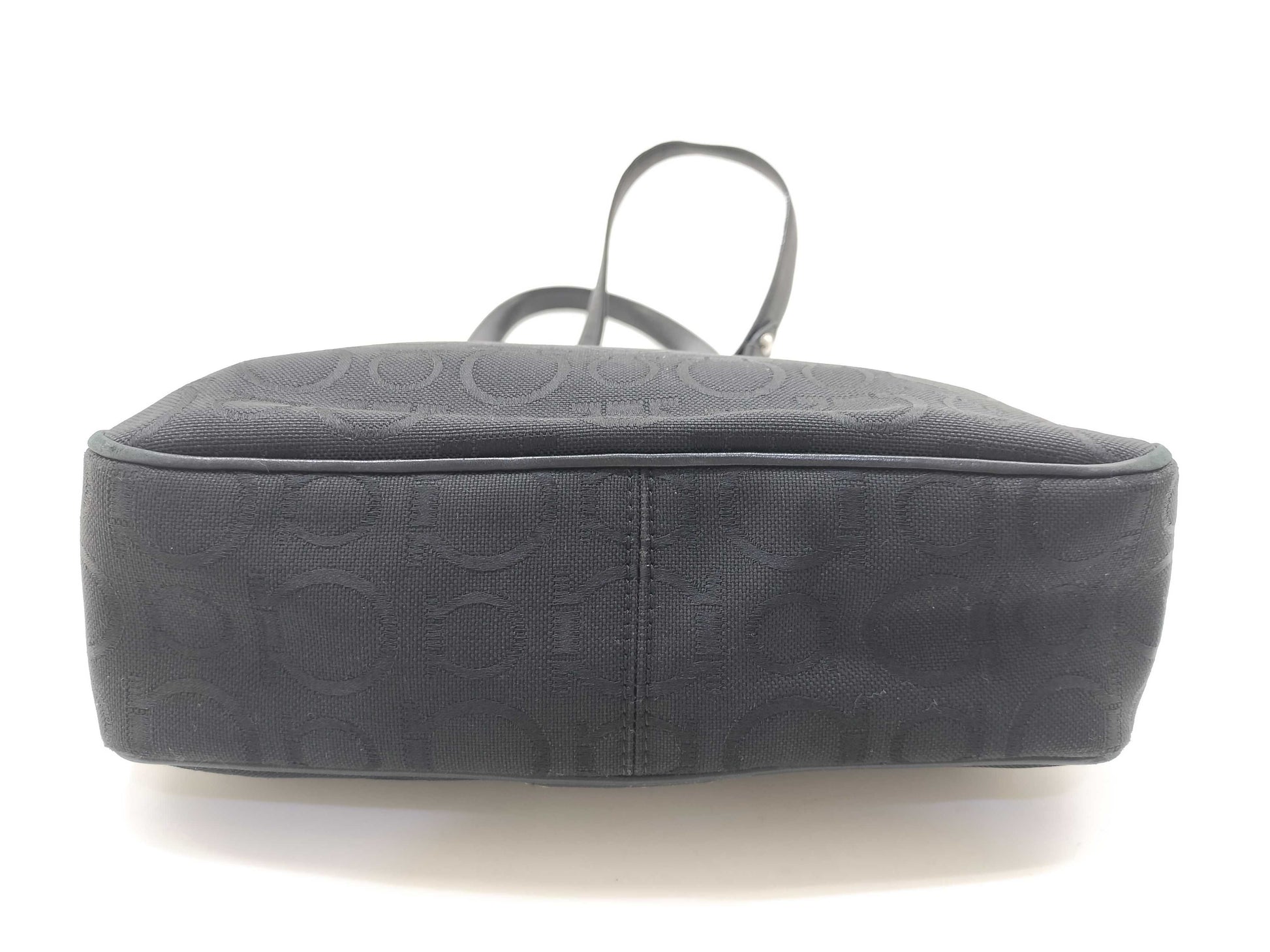 Salvatore Ferragamo Gancini canvas and leather shoulder bag tote bag