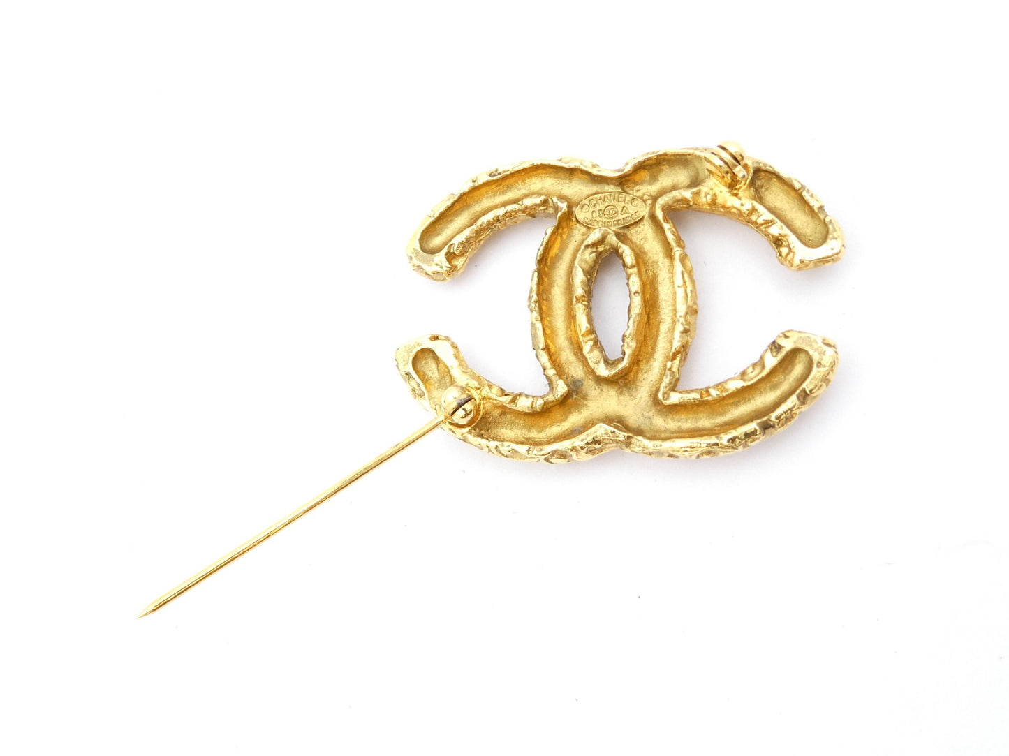 CHANEL Coco Mark Lava Gold Brooch