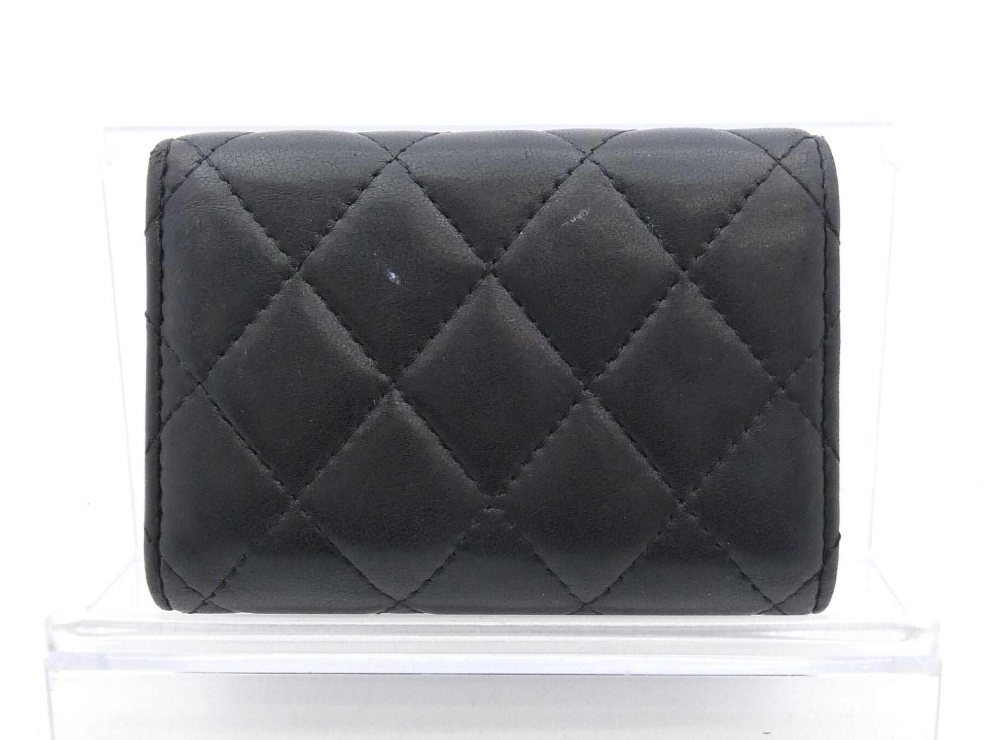 CHANEL Matelasse Coco Mark Tri-fold Wallet