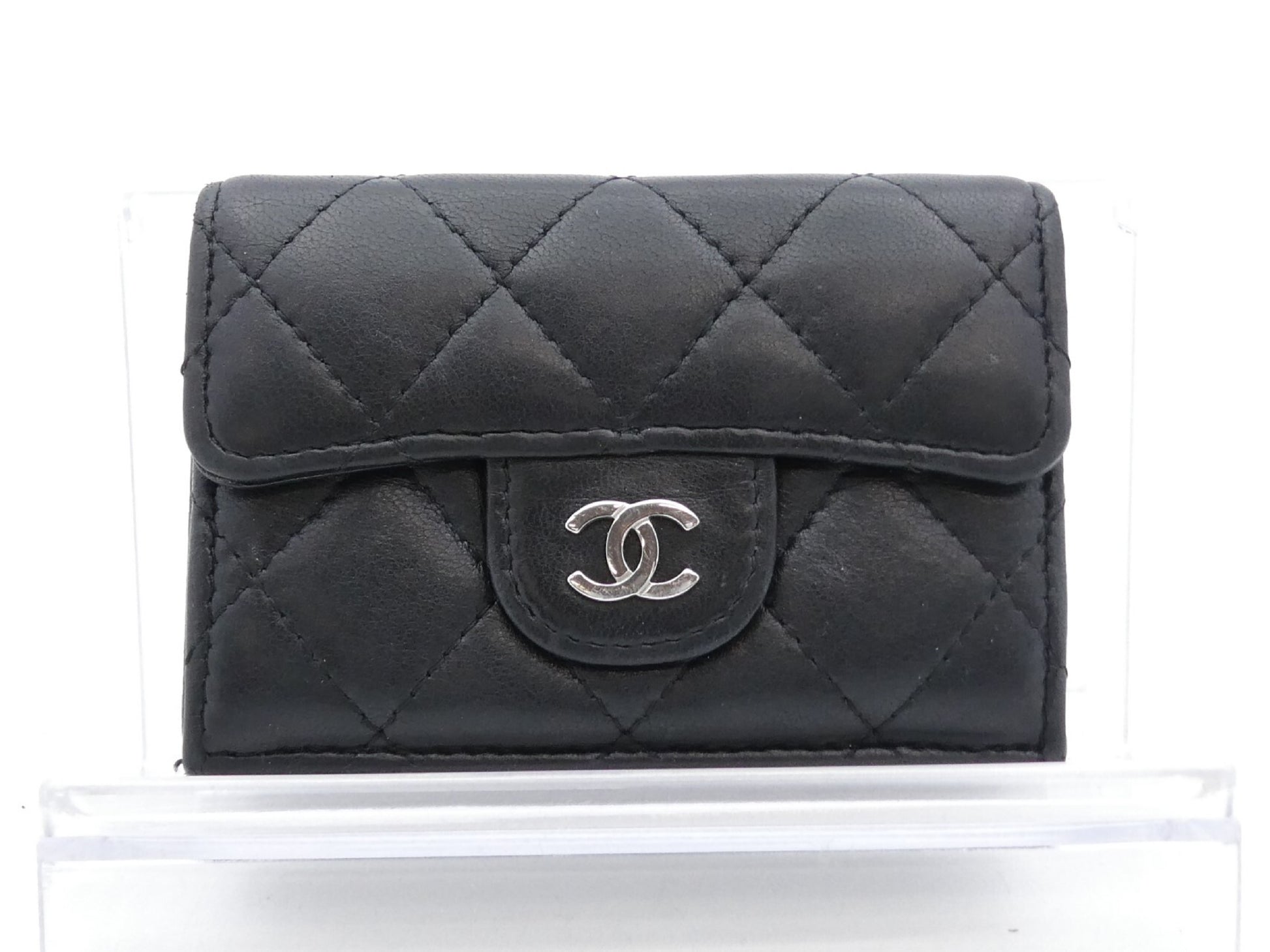 CHANEL Matelasse Coco Mark Tri-fold Wallet