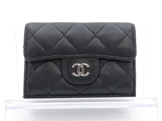 CHANEL Matelasse Coco Mark Tri-fold Wallet