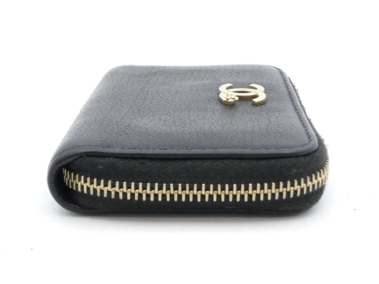 CHANEL Coco Mark Leather Coin Case