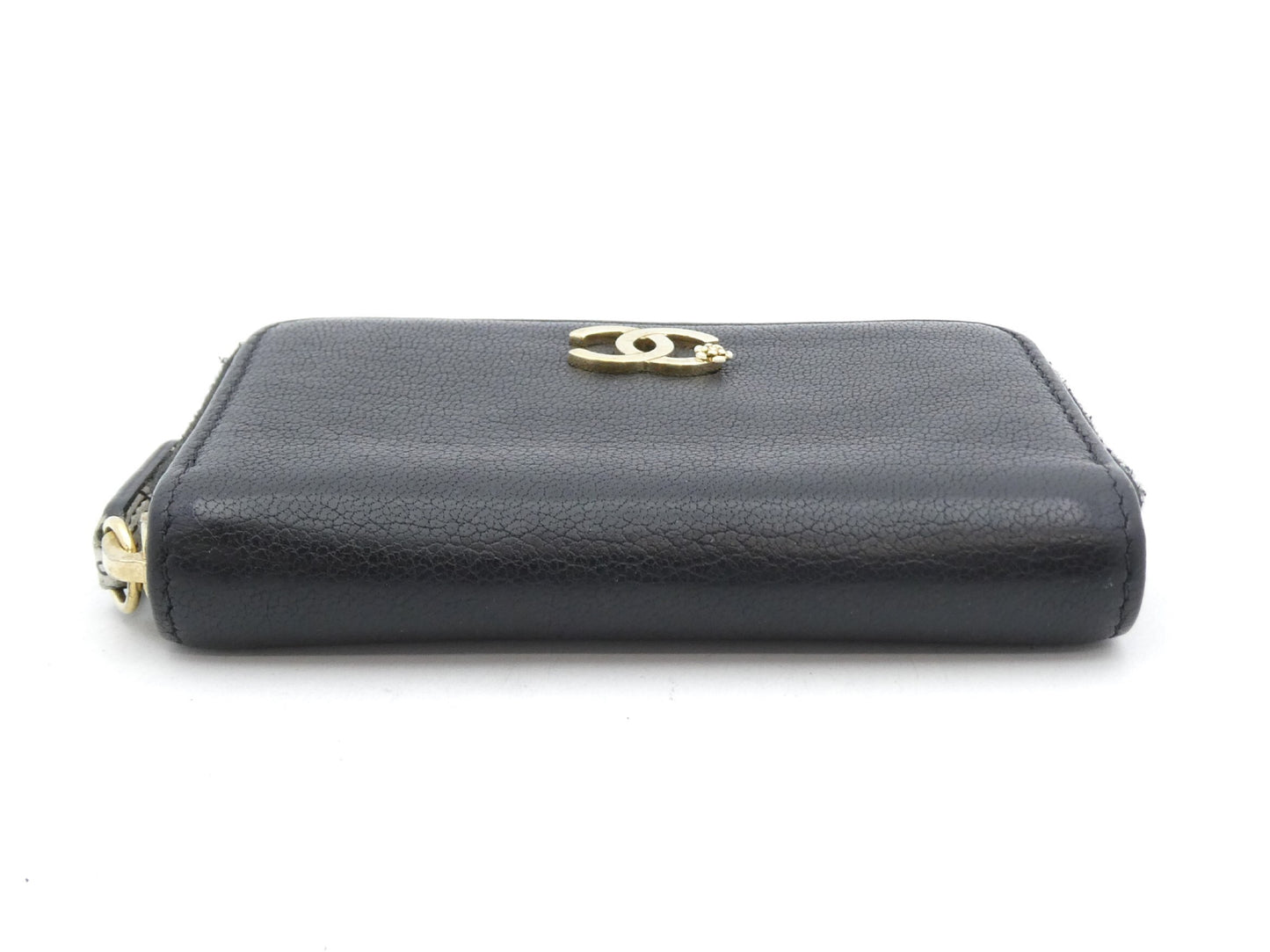 CHANEL Coco Mark Leather Coin Case