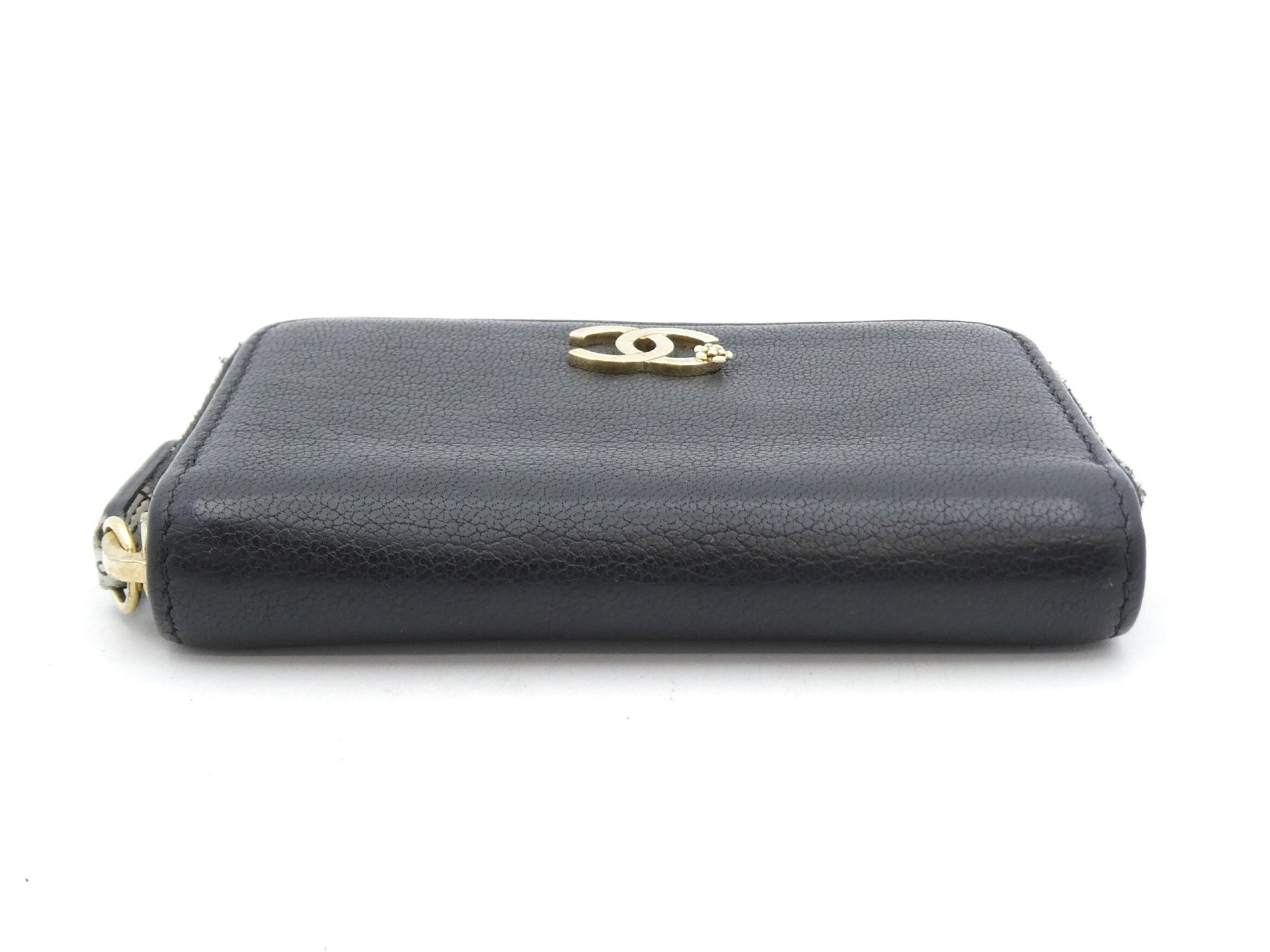 CHANEL Coco Mark Leather Coin Case