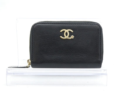 CHANEL Coco Mark Leather Coin Case