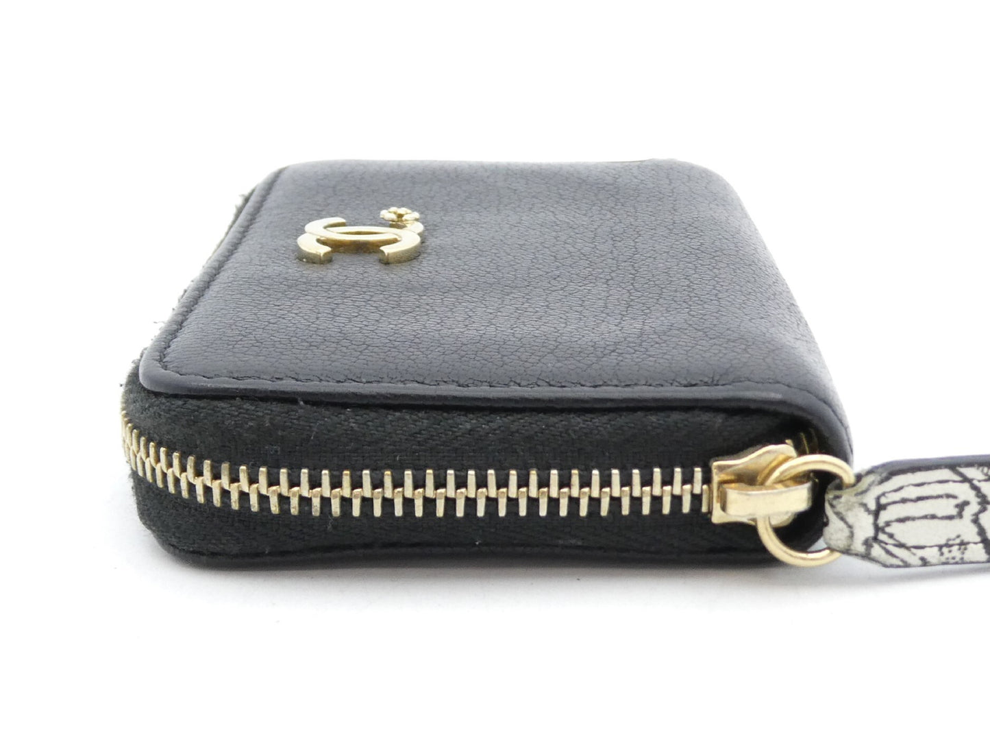 CHANEL Coco Mark Leather Coin Case
