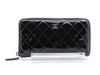CHANEL Matelasse Coco Mark Enamel Round Zip Wallet