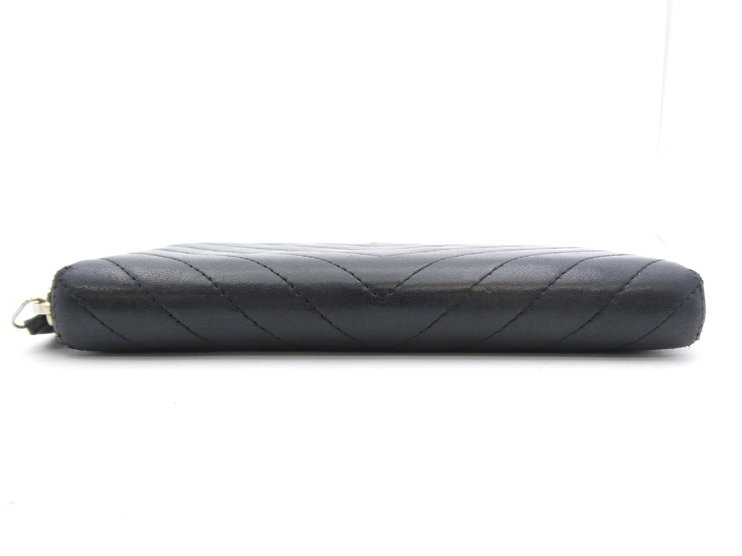 CHANEL Lambskin V-Stitch Coco Mark Wallet