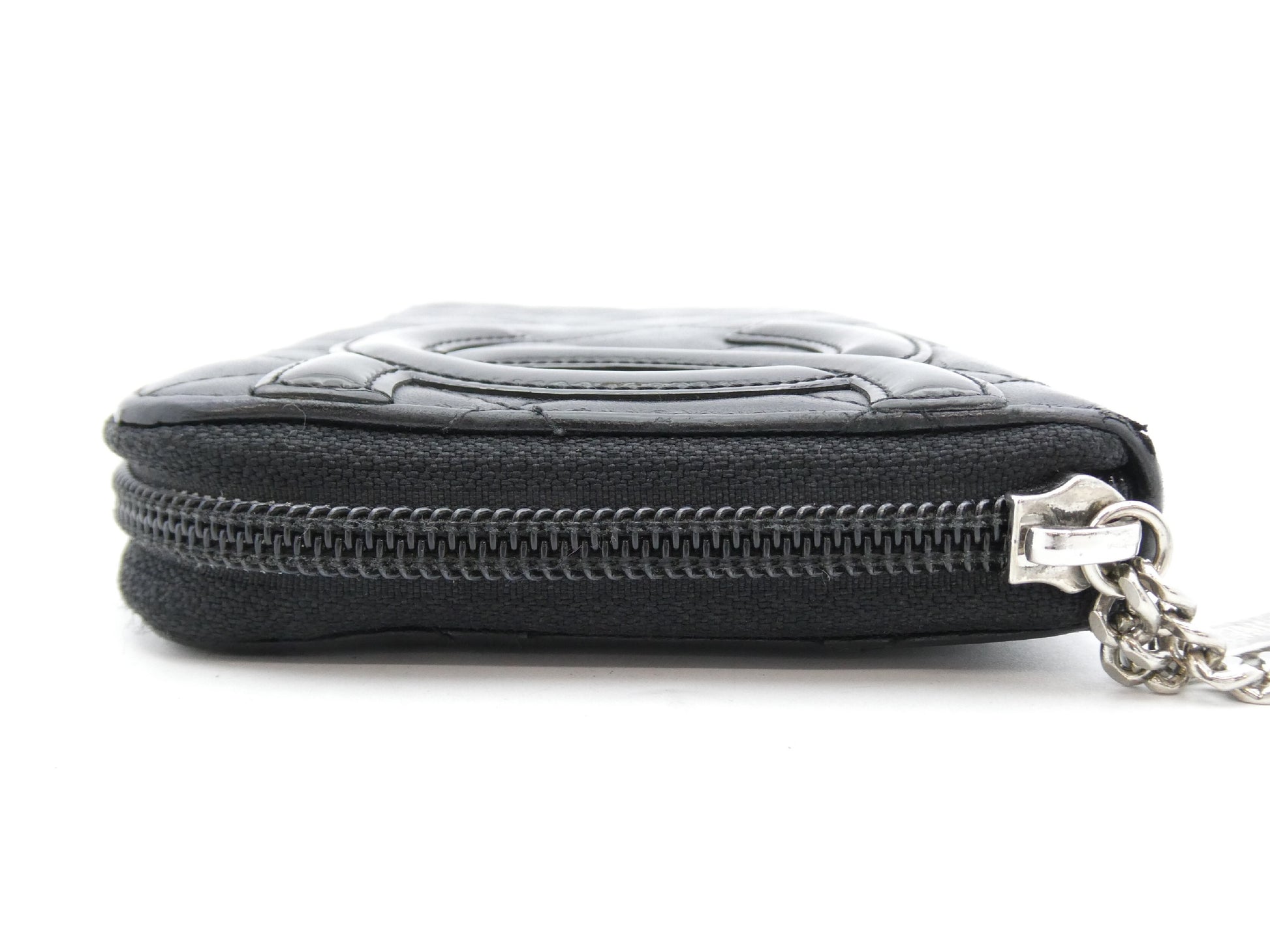 CHANEL Cambon Matelasse Coco Mark Wallet