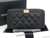 CHANEL Boy Chanel Matelasse Caviar Skin Wallet