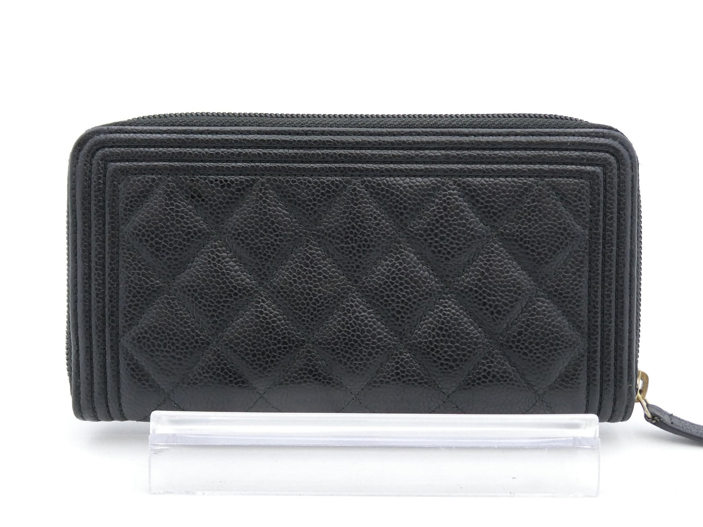 CHANEL Boy Chanel Matelasse Caviar Skin Wallet