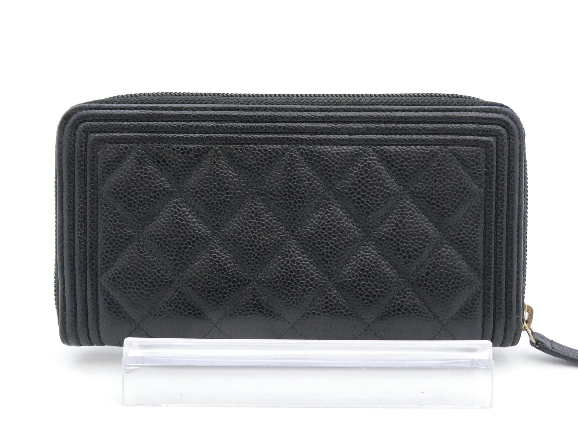 CHANEL Boy Chanel Matelasse Caviar Skin Wallet