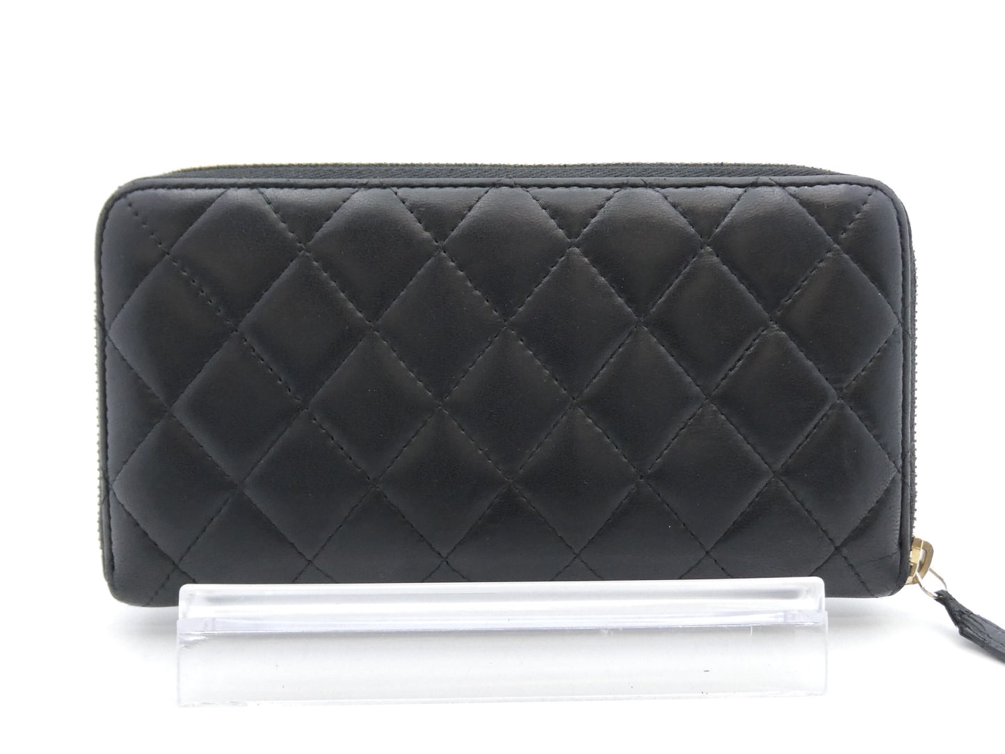 CHANEL Matelasse Coco Mark Round Zip Wallet