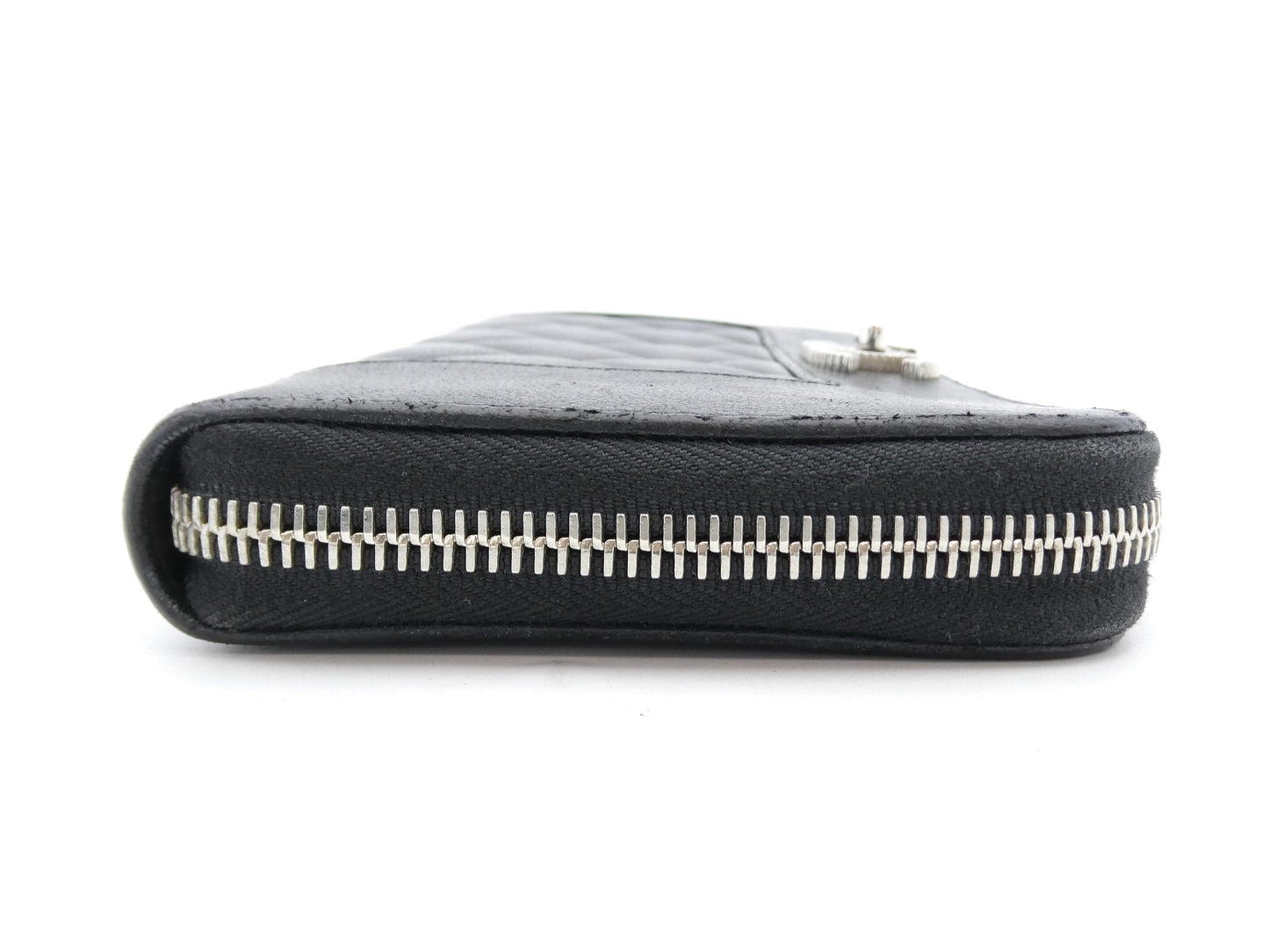 CHANEL Matelasse Coco Mark Round Zip Wallet