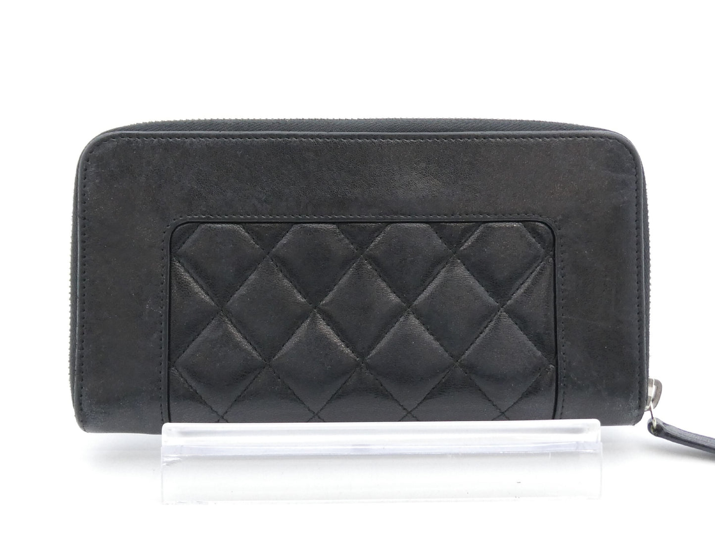 CHANEL Matelasse Coco Mark Round Zip Wallet