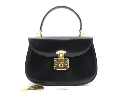 GUCCI Ladylock Leather Handbag