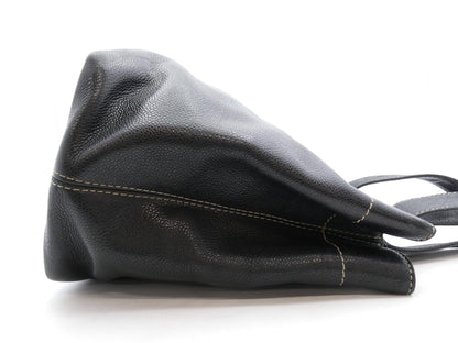 CHANEL Caviar Skin Coco Mark Turn Lock 2-Way Tote Bag