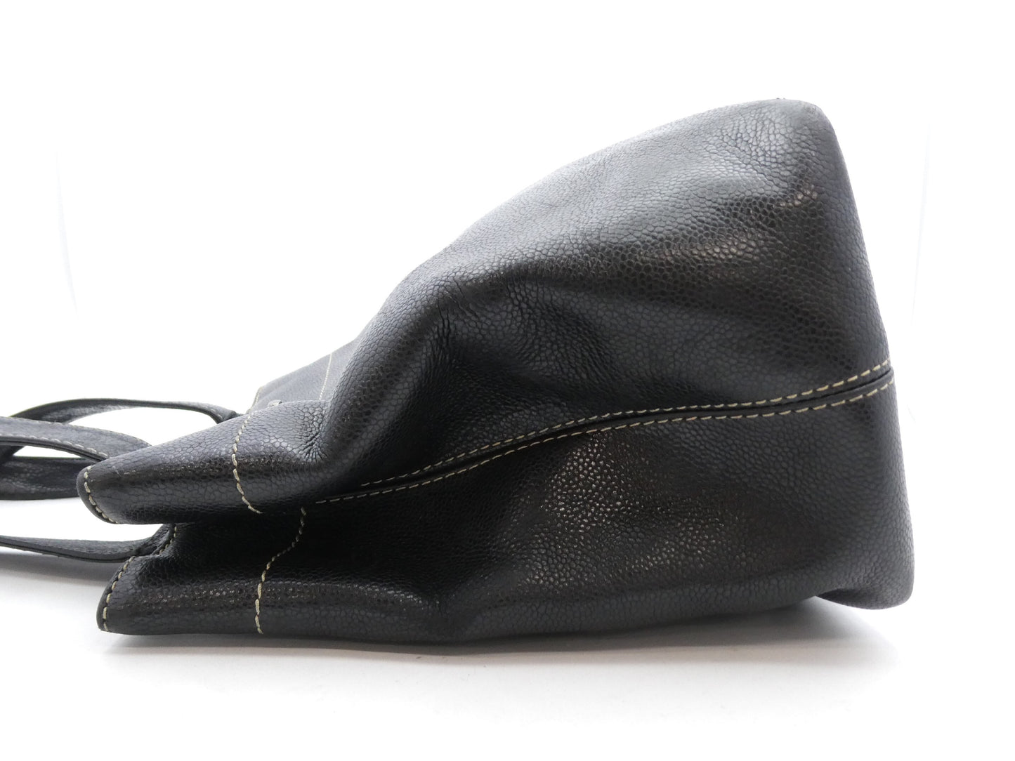 CHANEL Caviar Skin Coco Mark Turn Lock 2-Way Tote Bag