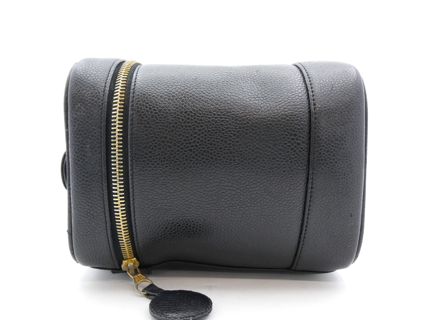 CHANEL Caviar Skin Coco Mark Vanity Bag