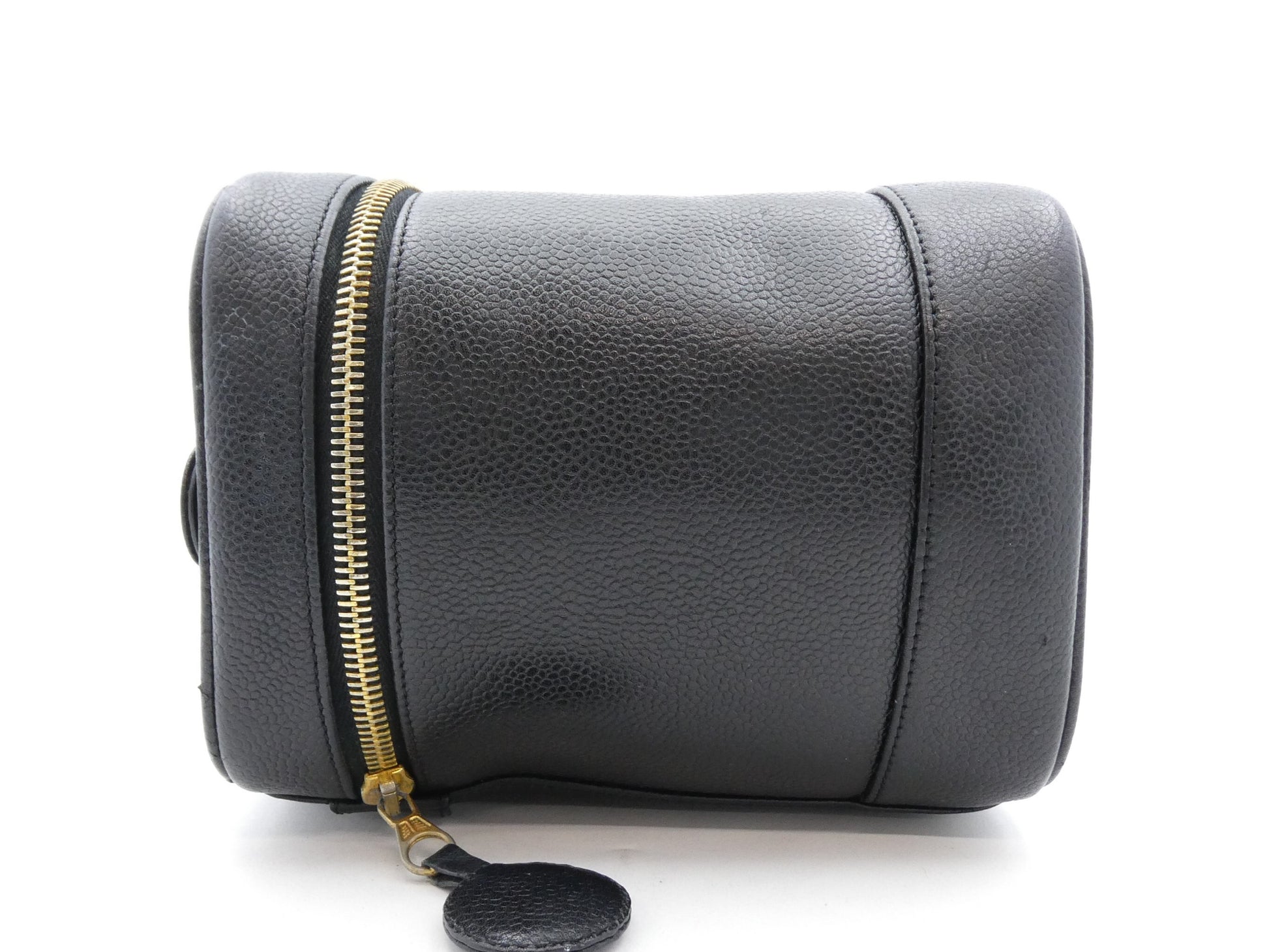 CHANEL Caviar Skin Coco Mark Vanity Bag