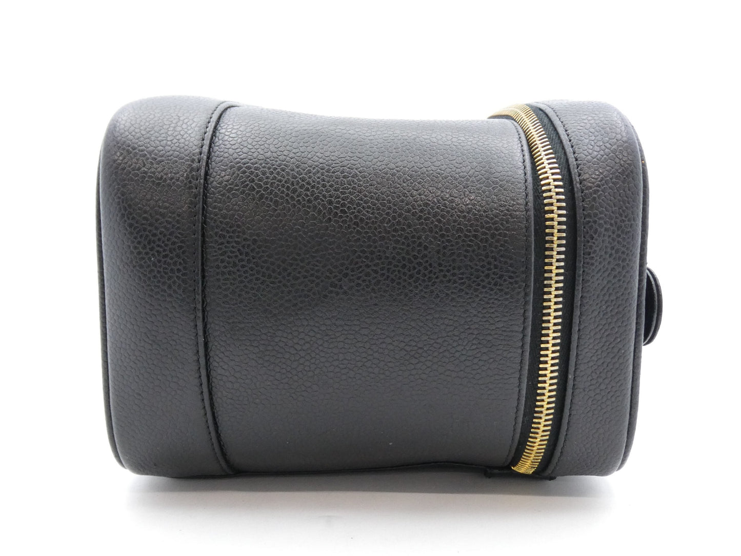 CHANEL Caviar Skin Coco Mark Vanity Bag