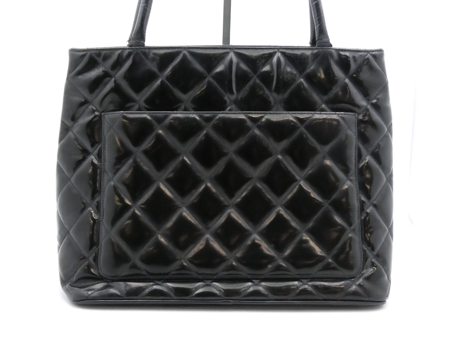 CHANEL Matelasse Reproduction Tote Enamel Coco Mark Tote Bag